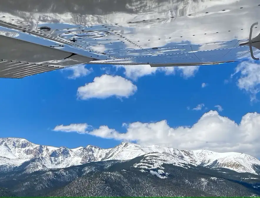 View From Airplane During Ash Scattering
